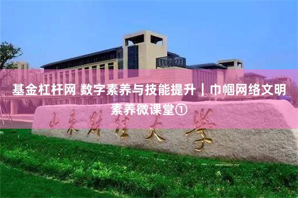 基金杠杆网 数字素养与技能提升｜巾帼网络文明素养微课堂①