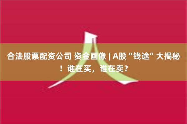 合法股票配资公司 资金画像 | A股“钱途”大揭秘！谁在买，谁在卖？